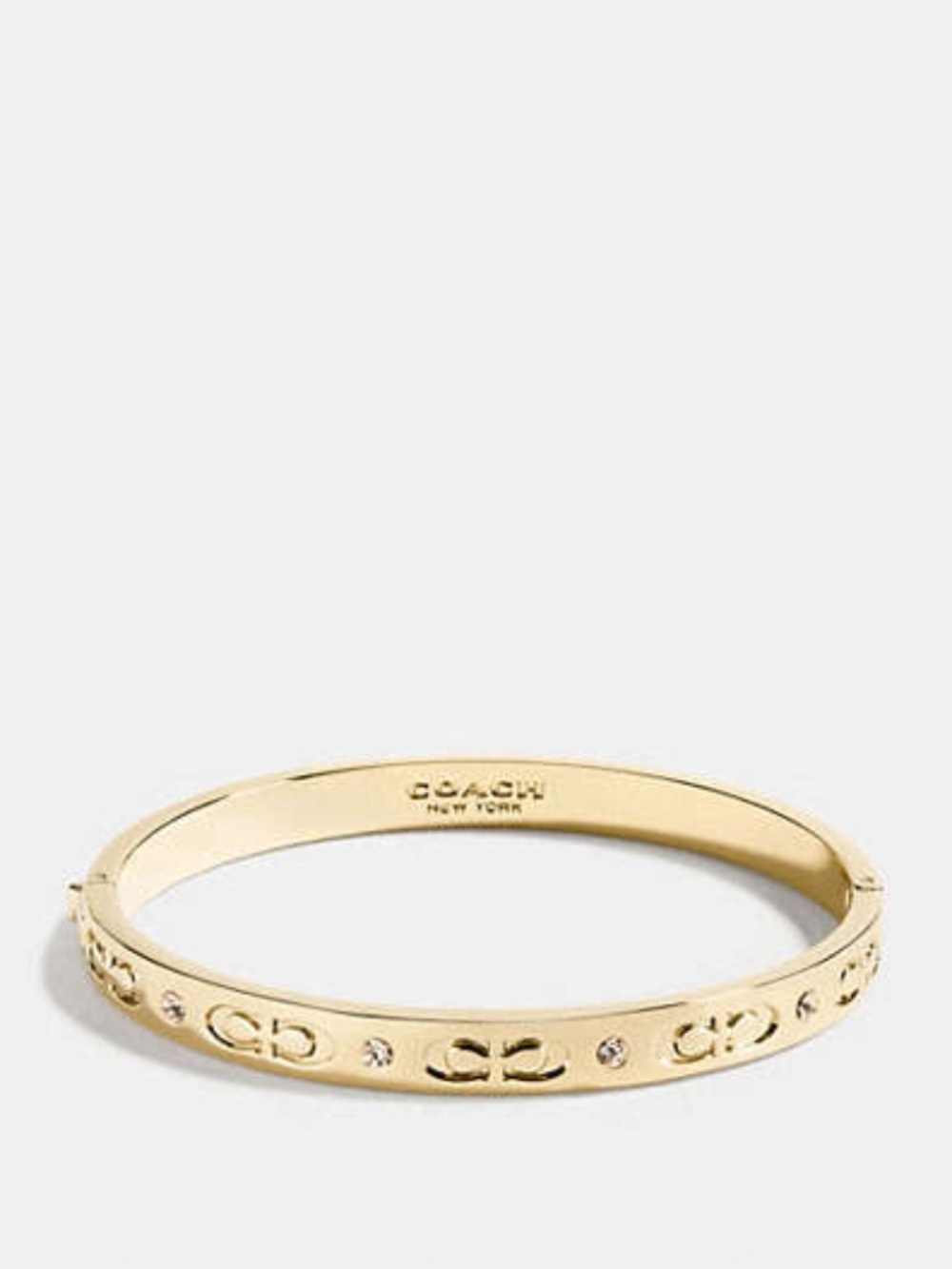 Coach Outlet Signature Hinged Bangle Bracelet - Picture 3 of 3